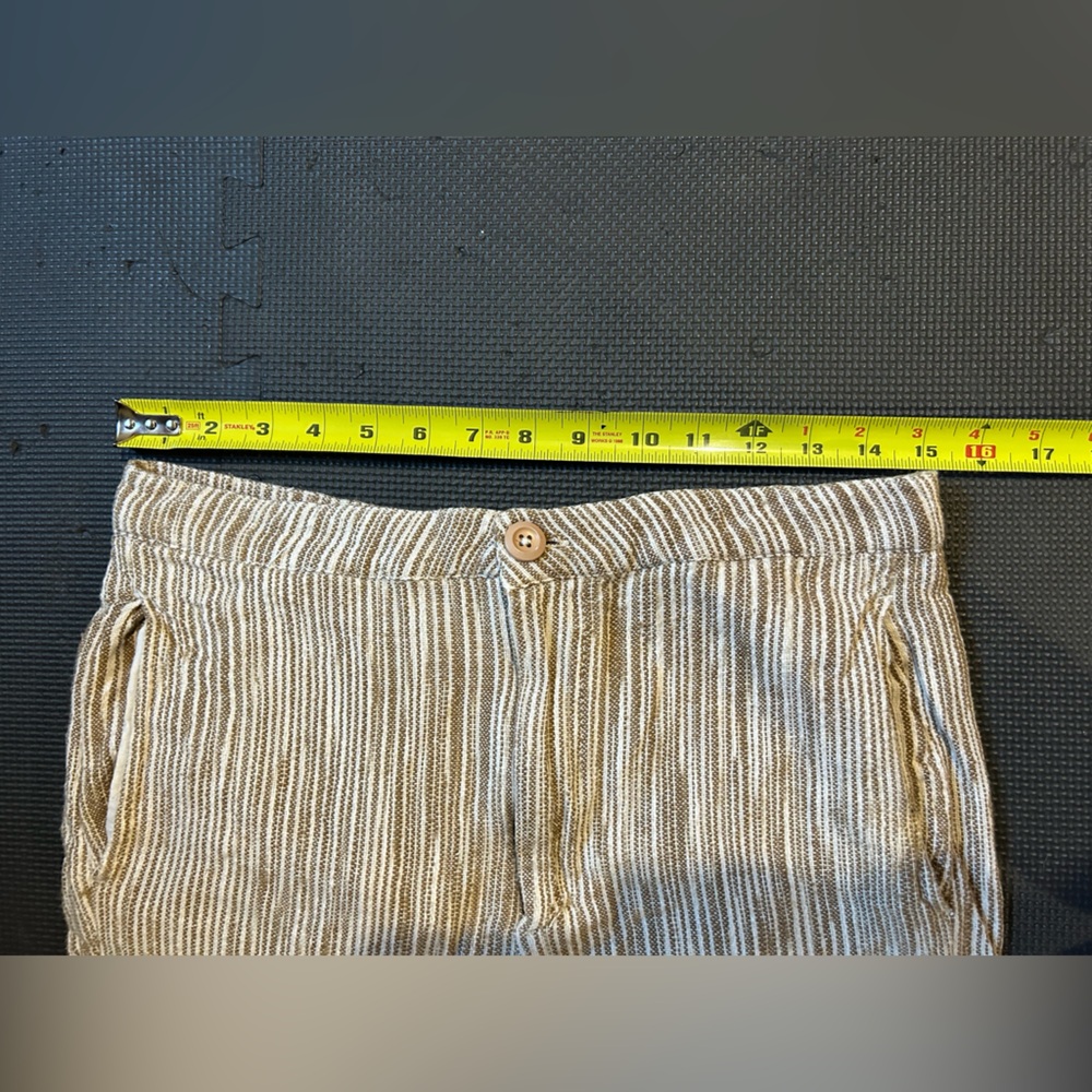 Free People Marta Yarn Stripe Dyed Trouser Pants size 4 100% cotton - Picture 6 of 12